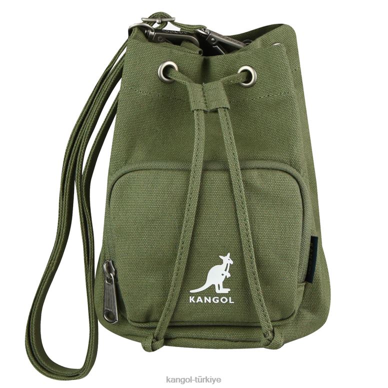 Kangol üniseks şanslı kanvas kova çantası HZ6F0941