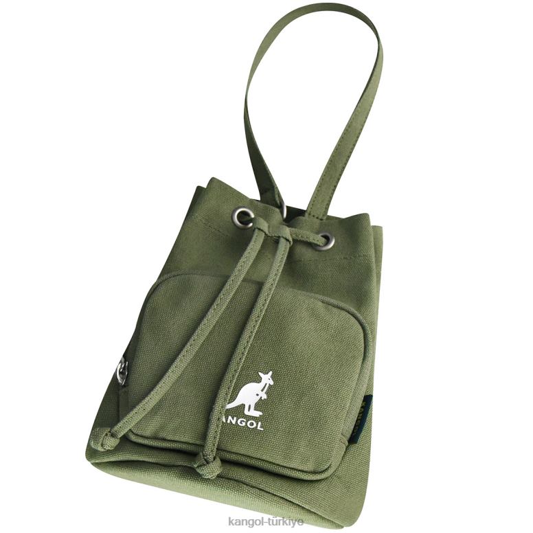 Kangol üniseks şanslı kanvas kova çantası HZ6F0941