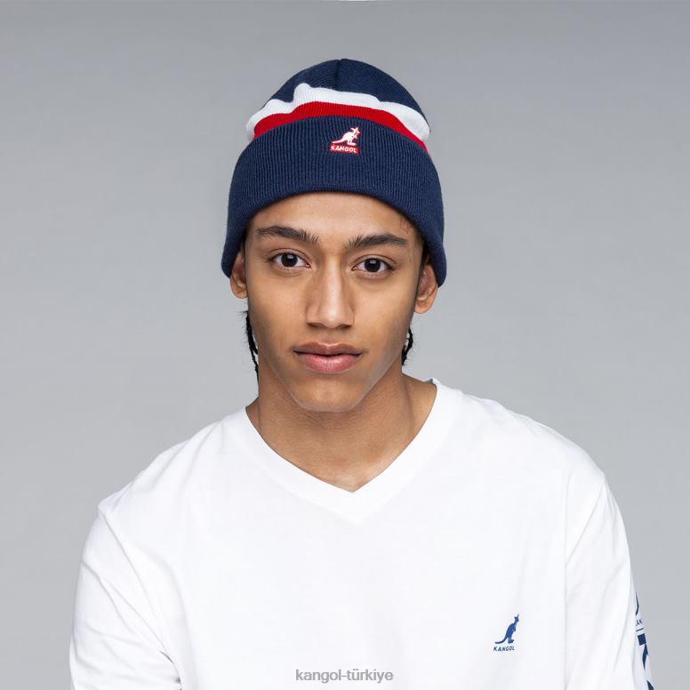 Kangol üniseks çift ​​şeritli bere HZ6F0821