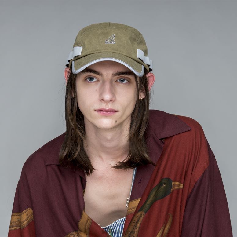 Kangol üniseks mumlu yardımcı program 5 panel kapağı HZ6F0361