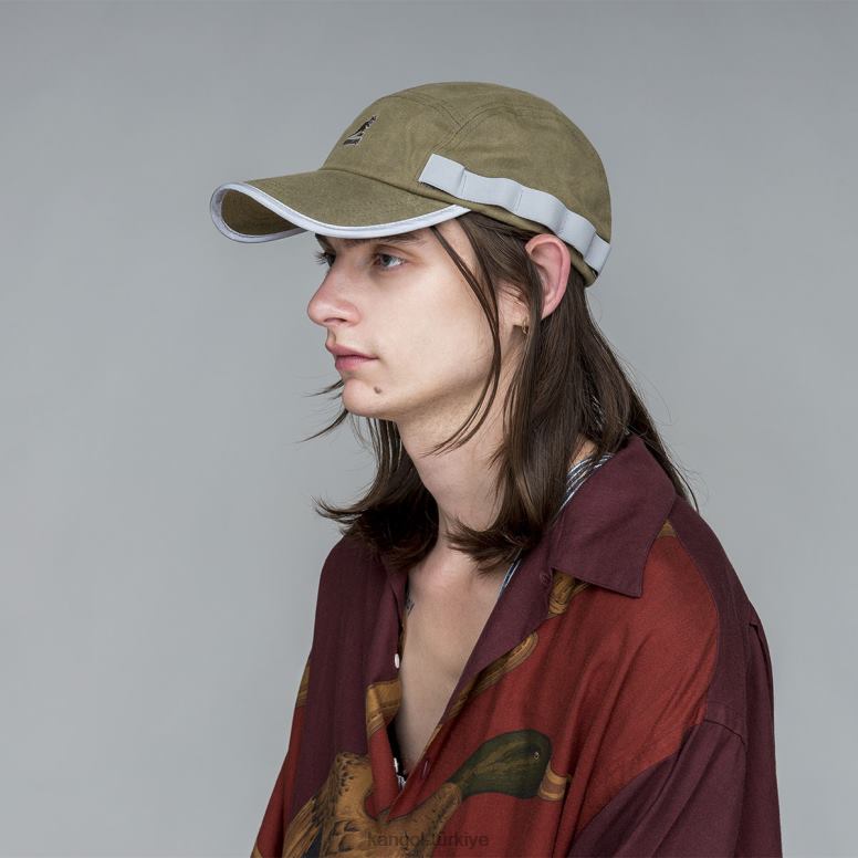 Kangol üniseks mumlu yardımcı program 5 panel kapağı HZ6F0361