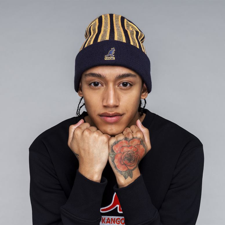 Kangol üniseks nervürlü şerit rev bere HZ6F0809