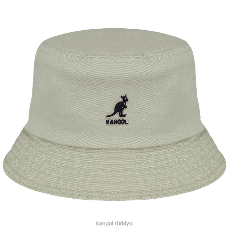 Kangol üniseks yıkanmış kova şapka HZ6F0579