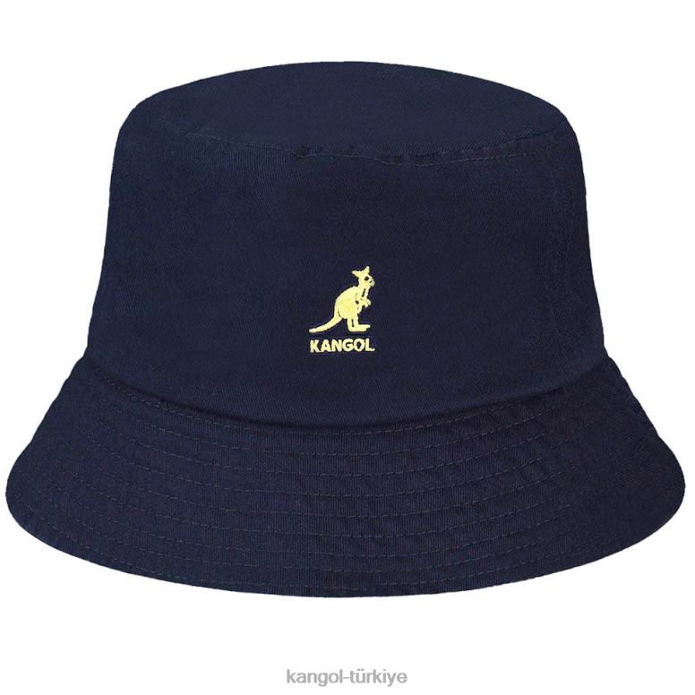 Kangol üniseks yıkanmış kova şapka HZ6F0580