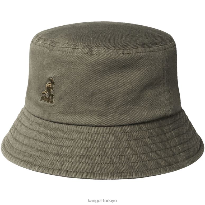 Kangol üniseks yıkanmış kova şapka HZ6F0582