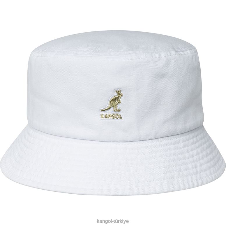 Kangol üniseks yıkanmış kova şapka HZ6F0583