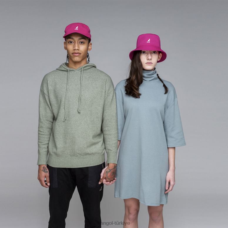 Kangol üniseks yıkanmış kova şapka HZ6F0587