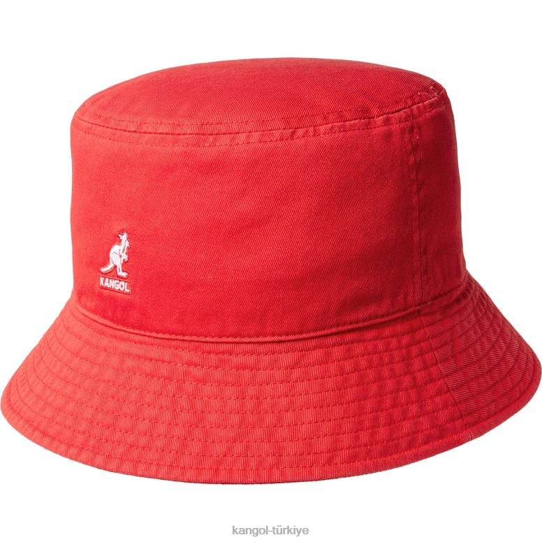 Kangol üniseks yıkanmış kova şapka HZ6F0589