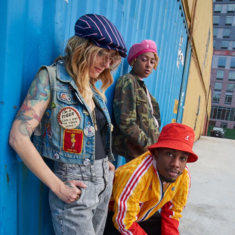 Kangol üniseks yıkanmış kova şapka HZ6F0589