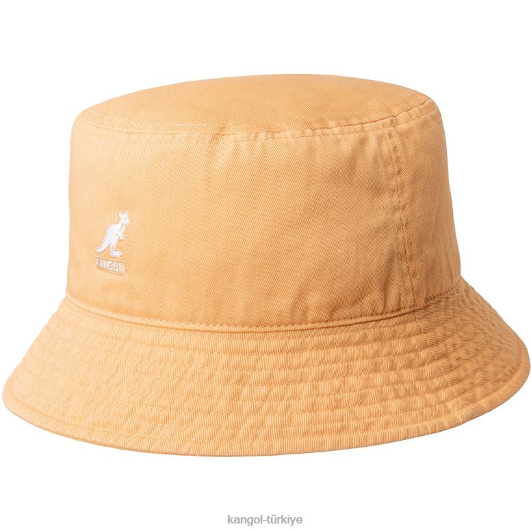 Kangol üniseks yıkanmış kova şapka HZ6F0592