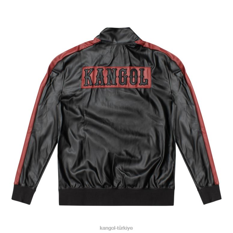 Kangol erkekler vegan deri eşofman üstü HZ6F01160