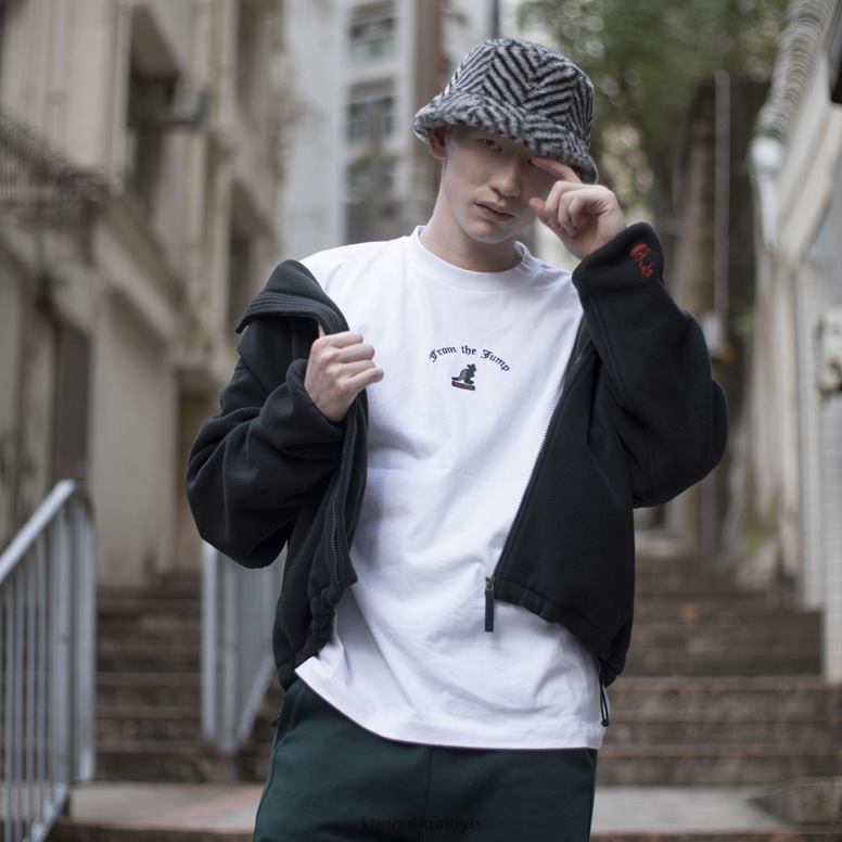 Kangol üniseks fermuarlı polar ceket HZ6F01232