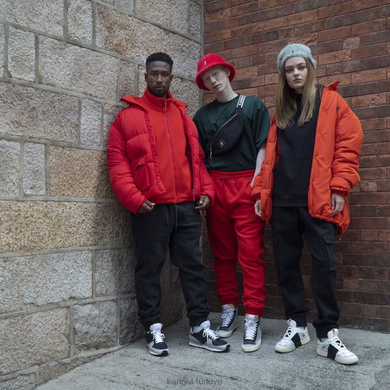 Kangol üniseks yama cepli aşağı ceket HZ6F01231