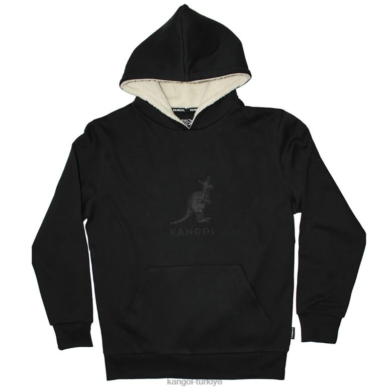Kangol üniseks ton işlemeli sherpa kapşonlu HZ6F01126