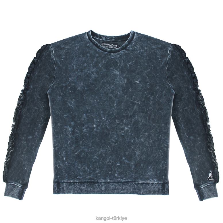 Kangol kadınlar asit yıkama fırfırlı popover HZ6F01174