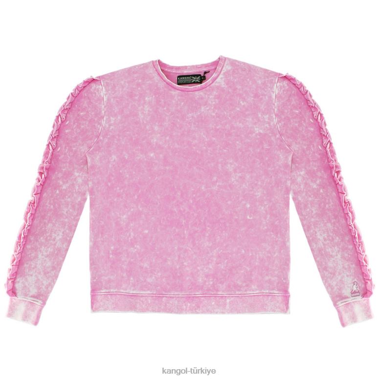 Kangol kadınlar asit yıkama fırfırlı popover HZ6F01174