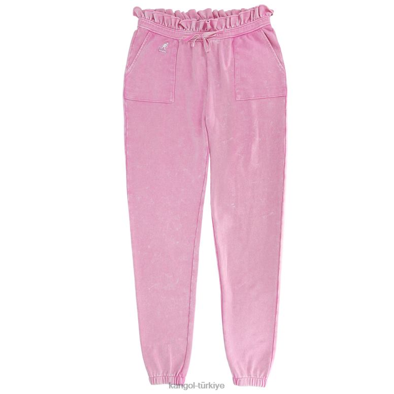 Kangol kadınlar asit yıkama fırfırlı joggers HZ6F01075